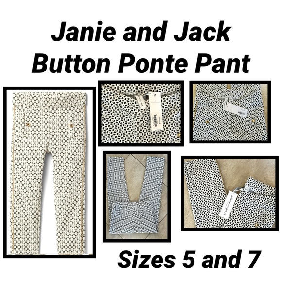 Janie and Jack Other - Janie and Jack Button Ponte Pant
